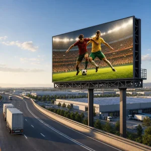 Commercial Advertising LED Screen Outdoor Display P3 IP65 High Brightness Digital Billboard for Highway Roadside Advertising