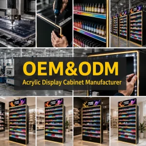 Commercial Custom Acrylic Display Stand Display Organizer With Color Matching Service for Supermarket Checkout Area