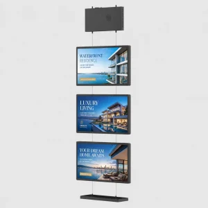 Commercial Hanging Digital Signage for Property Storefront Display