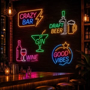 Commercial LED Sign for Smoothie Bar Custom Neon Sign Business Logo Sign Window Display Lighting