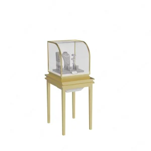 Commercial Luxury Modern Tempered Glass Stainless Steel Jewelry Display Stand High-end Display Cabinet
