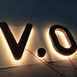 Commercial Model 3D Metal Acrylic Material Modern Style LED Illumination Outdoor Advertising Sign
