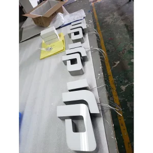 Commercial stainless & acrylic fancy font big sign letters with led lights
