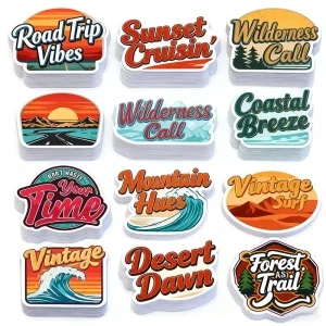 Company Design Labels Cartoon Waterproof Sticker logo Adhesive Label Printing Vinyl Custom Die Cut Sticker Sheet