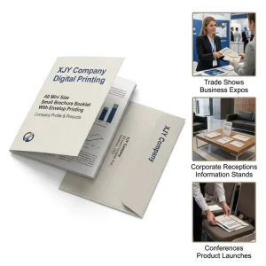 Company Digital Printing A6 Mini Size Small Brochure Booklet With Envelop Printing