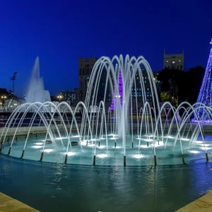 Complete Set Equipment Large Medium and Small Water Pools Dry Spray Ponds Gushing Springs Water Curtains Outdoor Music Fountain