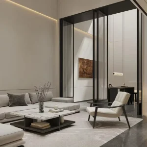 Contemporary Apartment Floor Plan Minimalist Studio Layout Architectural Drafting with Space Planning and 3D Visuals