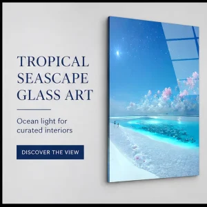 Contemporary Coastal Printed Wall Art for Home and Hotel Interior Decoration Retail Decor Collections