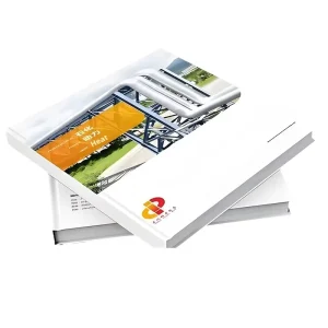 Corporate Catalog Brochure and Instruction Manual with Sewn-Section Hardcover and Offset-Printed Paper