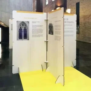 Corrugated Advertising Board with Iron Frame UV Printing for Indoor Exhibition Display Stand Cultural Wall Background Display