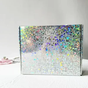 Corrugated Paper Packing Eye Cream Lotion Holographic Cosmetic Mailer Shipping Box with Your Own Design