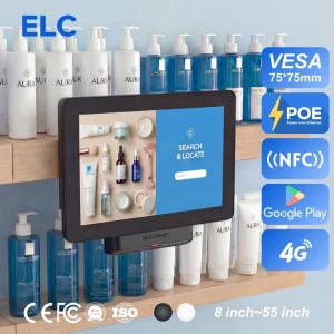 Cosmetic Store 10.1 Inch POE Android Tablet PC For Product Promotion And Loyalty Program QR Code Scanner Advertising Display