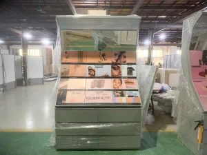 Cosmetic Store Interior Display Stands Custom Design Illuminated Cosmetic Shelf Display for Retail Shop