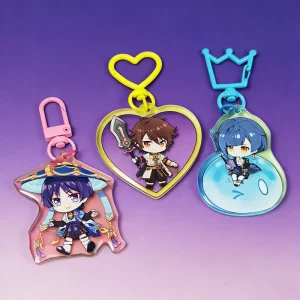 Cosplay for Genshin Impact Anime UV Printed Plastic Figure Custom Kazuha Acrylic Charm Pendant Cute Acrylic Keychain