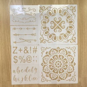 Craft Embossing Drawing Templates Custom Size Reusable PET Plastic Painting Stencil Set