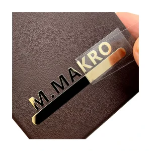 Crafts Glass Logo Furnitures Wood 3D Metallic Gold Sliver Brand Stickers Waterproof UV DTF Crystal Decals Labels Custom
