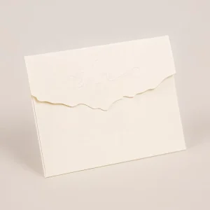 Cream Scalloped Flap Paper Envelopes Thick Matte Specialty Paper Blank Wedding Invitation Gift Card Envelope