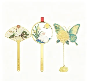 Creative Artistic Illustrated One of a Kind Corporate Merch Seasonal Limited Hand Drawn Original Multi Element Metal Bookmark