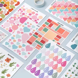Creative Cartoon Watercolor Style Stickers School Students Simple Graphics Hand Account Decoration Portable Reward Small Flower