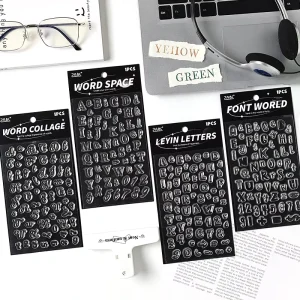 Creative Character Number Set Alphanumeric Transparent Stamps Case Size Number Handbook Stamps