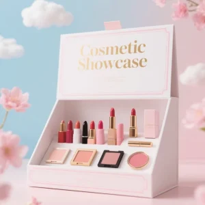 Creative Cosmetics Showcase, High End Elegant Rigid Cardboard Foundation Blush Cosmetic Paper Display Stand