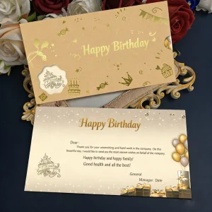 Creative Custom High End Birthday Greeting Cards for Company Staff and Clients Personalized Blessing Small Cards