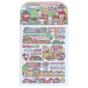 Creative Daily Cute Characters Handmade Collage Illustration Stickers Autumn Winter Limited Edition Complete Set