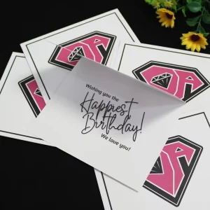Creative Design Fold Birthday Invitation Card with Envelope