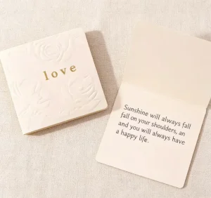 Creative Design Rose Vintage Simple Style White Embossing Cardboard Greeting Card Thanksgiving Day Foldout Thank You Card