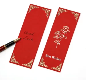 Creative Design Vintage Simple Style Red Gold Stamping Cardboard Greeting Card Thanksgiving Day Thank You Card