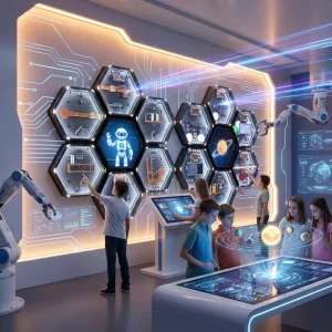 Creative Maker Space STEM Robotics Education Touch Vision Motion Multi Modal Display AI Interactive Device for STEM AI Lab