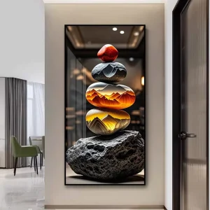 Creative Theme Office Corridor Background Wall Pebble Art Home Decor Painting Crystal Porcelain Mural