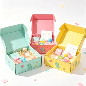 Creative Window Cut Gift Mailer Box Cardboard Packaging with PVC Window Display Design for Retail Products
