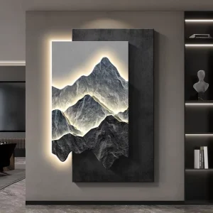 Creativity Landscape Corridor Background Wall Shine LED Decor Paintings UV Print Art Decor Hanging Paintings