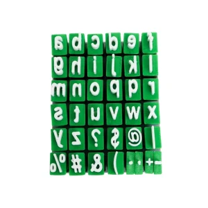 Cross Border New Product 3D Printed Polyactic Acid Letter Stamp Set with Uppercase and Lowercase Letters Modern Art Design
