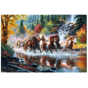 Cross Stitch Animal Scenery Series Prancing Stallion Hand Embroidery DIY Living Room Decorative Painting Kit