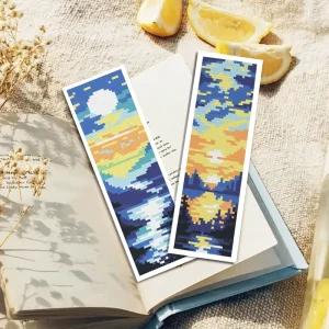 Cross Stitch Bookmark Time Scenery Record New Simple Living Room Study Manual Line Embroidery Kit Cotton