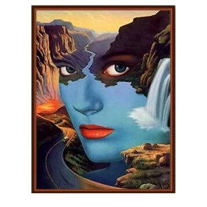 Cross Stitch Personalized Models of Mountains and Rivers Landscape Series Living Room Decorative Painting
