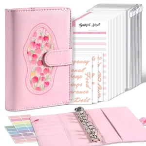Cross-border A6 Loose-leaf Notebook Removable Laptop Zipper Macaron PU Leather Cash Budget Handbook Made in China