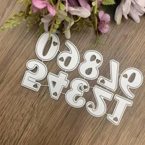 Cross-border Original DIY Arabic Digital Cutting Die Carbon Steel Embossing Die Template Hardware Etched Home Decor Model Dx158