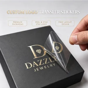 Crystal Label Transfer Sticker Customized Product Label Hot Stamping Transparent Picture Sticker Customized Wine Bottle