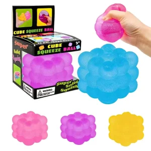 Cube Block Pinching Fun TPR Maltose Honeycomb Ice Cube Geometric Body Scrub Feel Stress Relief Toy