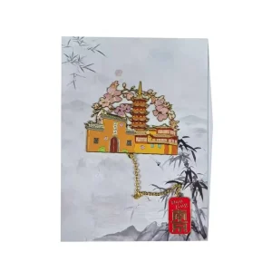 Cultural Creative Chinese Style Home Goods City Nanjing Jiamingsi Metal Bookmark Color Printed In Stock Landmark
