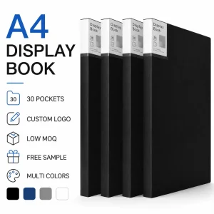 Custom 11×17 Display Book 30 Pockets Plastic Clear Sheet Protector Portfolio Binder Presentation Folder for Office
