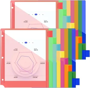 Custom 3 Ring Binder, A6 PP, 2 Pockets, Tab Dividers and 3-Hole Sheet Protectors