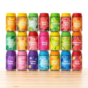 Custom 3.5 Soda Cans Packaging With Label 3.5g 7g 100ml Plastic Bottle Edible Candy Flower Packaging Plastic Jar