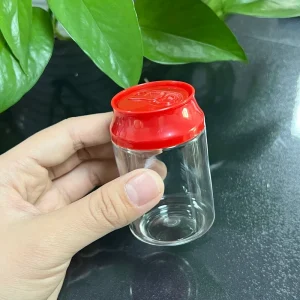 Custom 3.5g PET Jar 100ml Plastic Soda Can Candy Chocolate Jelly Packaging PET Soda Can with Box