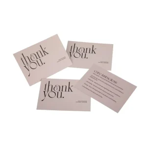 Custom 350gsm 6X4inch Digital Printing Handwritten Square Family Birthday Gift Christmas Candle Thank You Cards