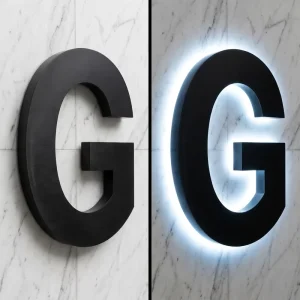 Custom 3D Acrylic Frontlit LED Letters Waterproof Signage for Shopping Mall Retail Storefront and Commercial Shop Design