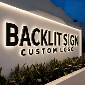 Custom 3D Acrylic Gold Metal Letter Outdoor Storefront Business Sign Waterproof Channel Letter Sign